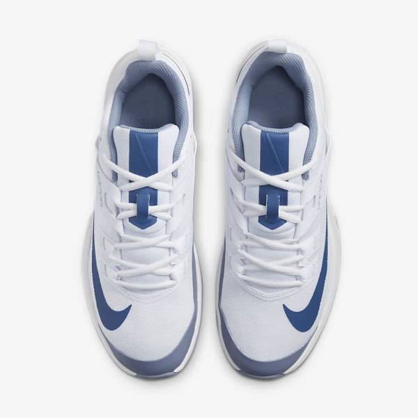 Men's Nike NikeCourt Vapor Lite Hard Court Tennis Shoes White / Navy | NK672HWY