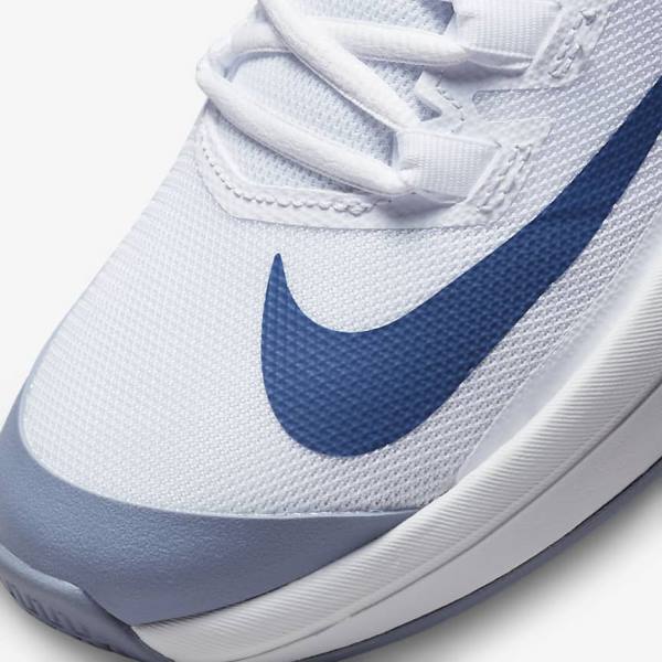 Men's Nike NikeCourt Vapor Lite Hard Court Tennis Shoes White / Navy | NK672HWY