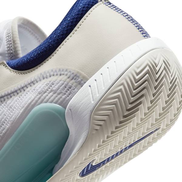 Men's Nike NikeCourt Zoom NXT Clay Court Tennis Shoes White / Light Beige / Turquoise / Royal Blue | NK406NDH