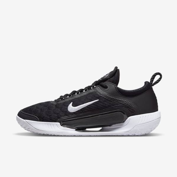 Men\'s Nike NikeCourt Zoom NXT Hard Court Tennis Shoes Black / White | NK432WJR