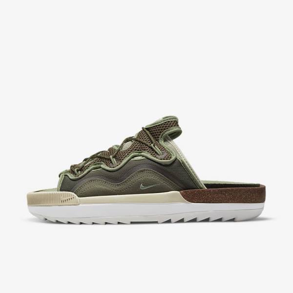 Men\'s Nike Offline 2.0 Mule Sneakers Olive / Light Grey / White / Green | NK759CLA