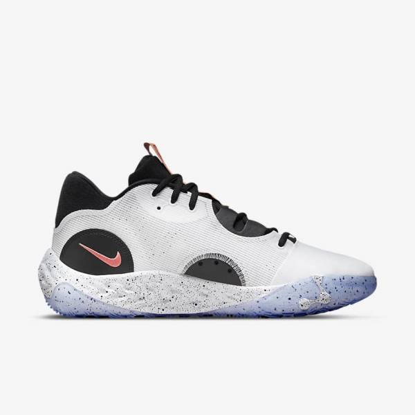 Men's Nike PG 6 Basketball Shoes White / Black / Blue / Red | NK584FCQ