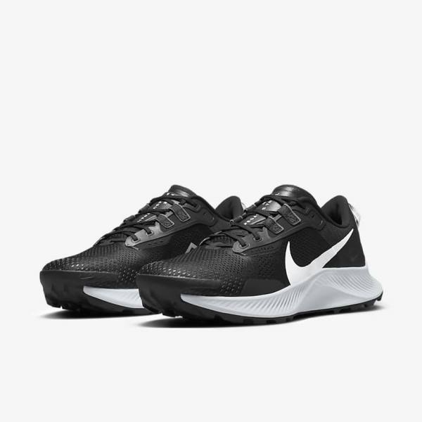 Men's Nike Pegasus Trail 3 Trail Running Shoes Black / Dark Grey / Platinum | NK284UIG