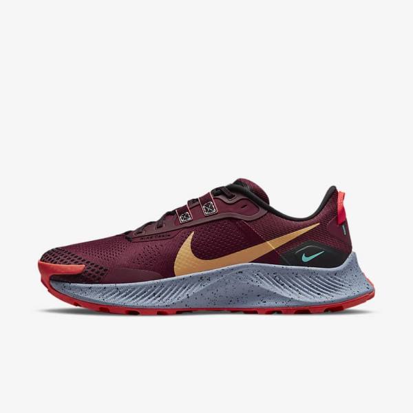 Men\'s Nike Pegasus Trail 3 Trail Running Shoes Black / Light Red / Brown | NK672CIF