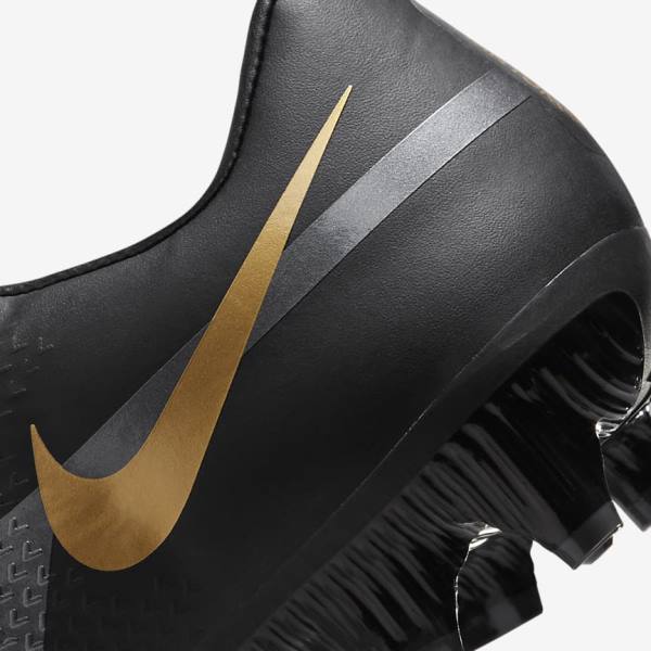 Men's Nike Phantom GT2 Academy MG Multi-Ground Football Shoes Black / Metal Gold / Dark Grey / Metal Dark Grey | NK276DIC