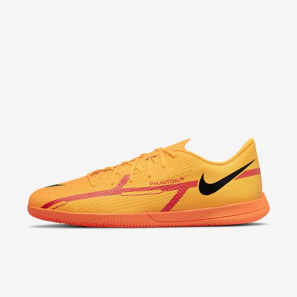 Men\'s Nike Phantom GT2 Club IC Indoor Court Football Shoes Orange / Light Red / Black | NK768YGQ