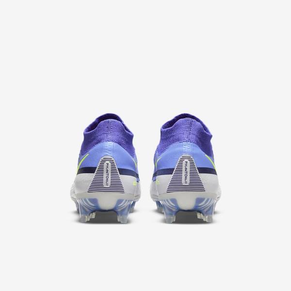 Men's Nike Phantom GT2 Dynamic Fit Elite FG Firm-Ground Football Shoes Blue / Grey | NK947CDM