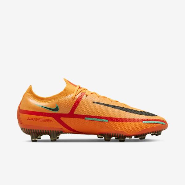 Men's Nike Phantom GT2 Elite AG-Pro Artificial-Grass Football Shoes Orange / Light Red / Black | NK796JZR