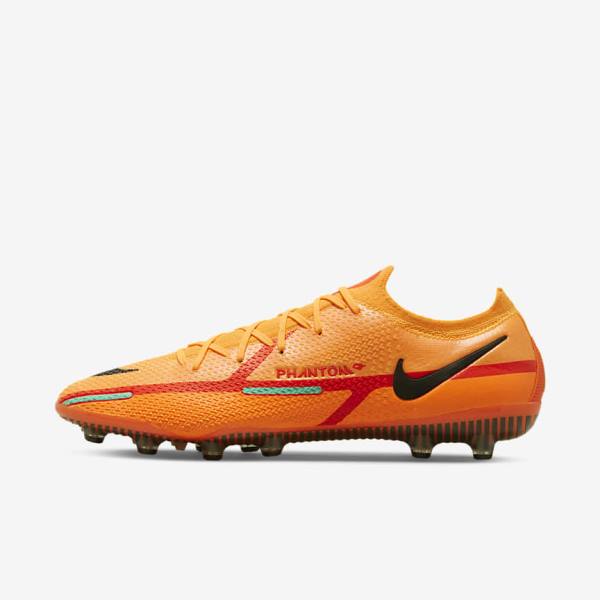 Men\'s Nike Phantom GT2 Elite AG-Pro Artificial-Grass Football Shoes Orange / Light Red / Black | NK796JZR