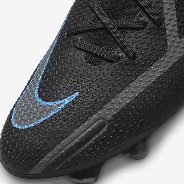 Men's Nike Phantom GT2 Elite FG Firm-Ground Football Shoes Black / Grey | NK258CIA