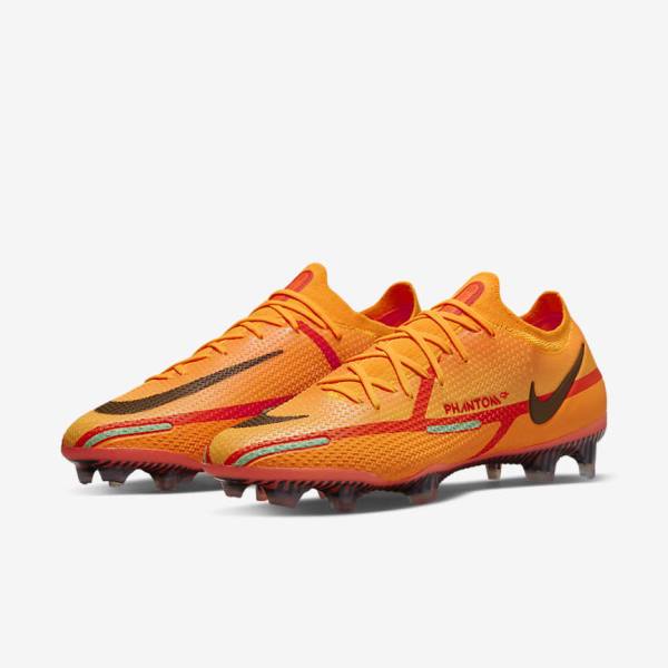 Men's Nike Phantom GT2 Elite FG Firm-Ground Football Shoes Orange / Light Red / Black | NK690KOT