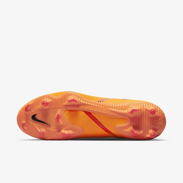 Men's Nike Phantom GT2 Pro Dynamic Fit FG Firm-Ground Football Shoes Orange / Light Red / Black | NK726XUN