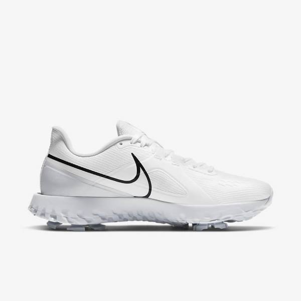 Men's Nike React Infinity Pro Golf Shoes White / Metal Platinum / Black | NK364SZM