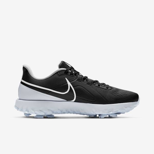 Men's Nike React Infinity Pro Golf Shoes Black / Metal Platinum / White | NK827CDV