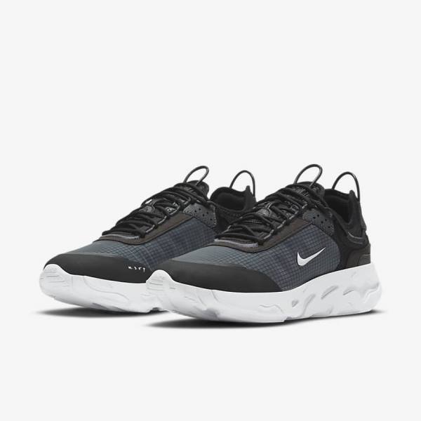 Men's Nike React Live Sneakers Black / Dark Grey / White | NK423PVD