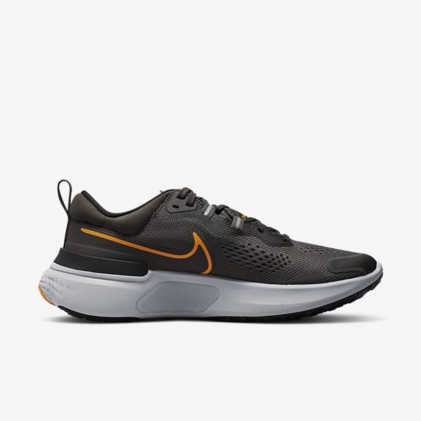 Men's Nike React Miler 2 Road Running Shoes Grey / Black / Grey | NK791BQU