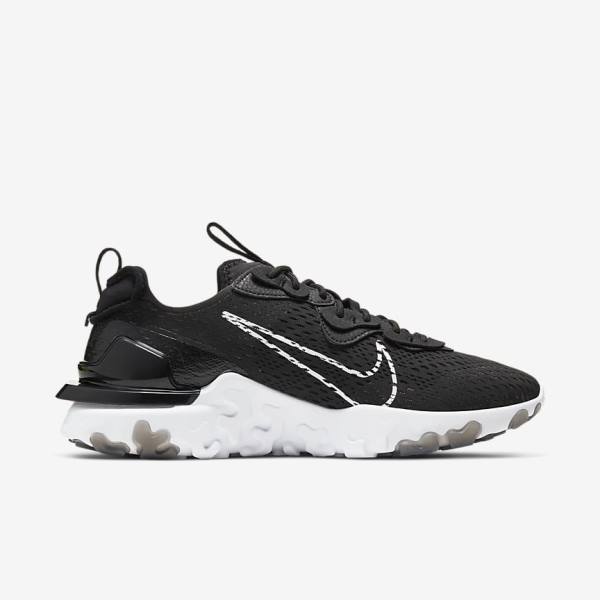 Men's Nike React Vision Sneakers Black / White | NK136OSE