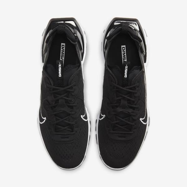 Men's Nike React Vision Sneakers Black / White | NK136OSE