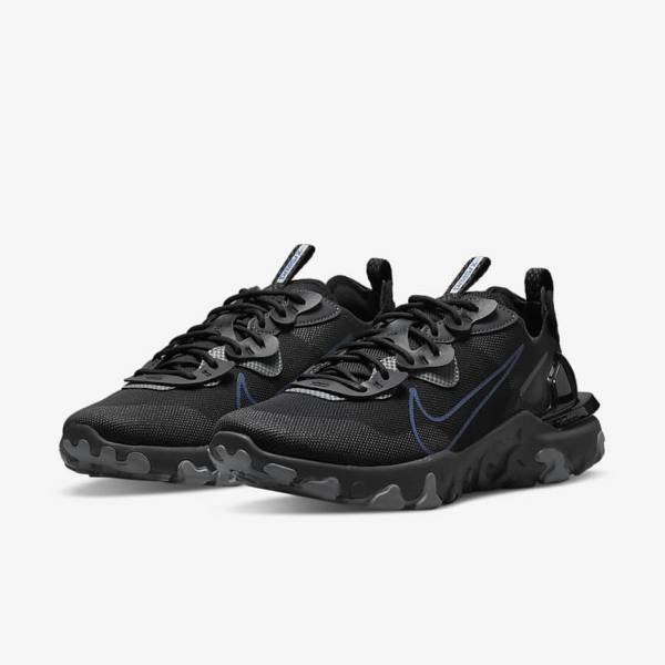 Men's Nike React Vision Sneakers Black / Dark Grey / Royal | NK261LID