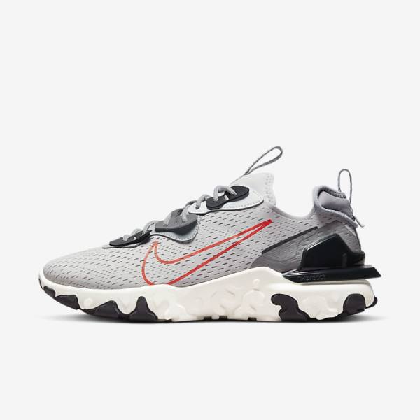 Men\'s Nike React Vision Sneakers Grey / Light Grey / Orange | NK245YOC