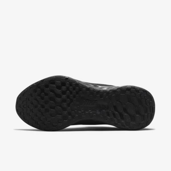 Men's Nike Revolution 6 FlyEase Next Nature Easy-On-And-Off Road (Extra Wide) Running Shoes Black / Dark Grey | NK289CJB