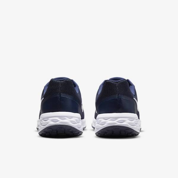 Men's Nike Revolution 6 Next Nature Road Running Shoes Navy / Obsidian / White | NK261RCZ