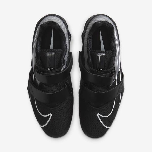 Men's Nike Romaleos 4 Training Shoes Black / White | NK306GUB