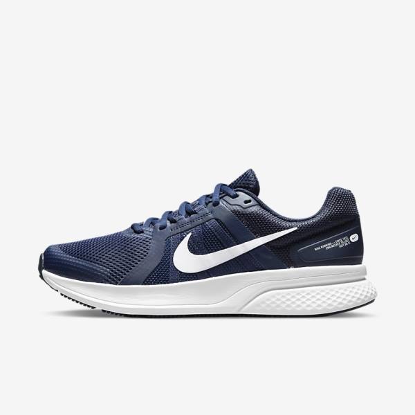 Men\'s Nike Run Swift 2 Road Running Shoes Navy / Obsidian / White | NK375XWQ