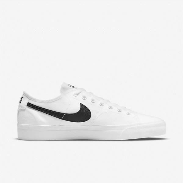 Men's Nike SB BLZR Court Skate Shoes White / Black / Black | NK321JSK