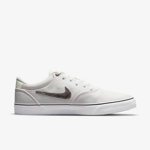 Men's Nike SB Chron 2 Canvas Premium Skate Shoes Grey / Green | NK965SBI