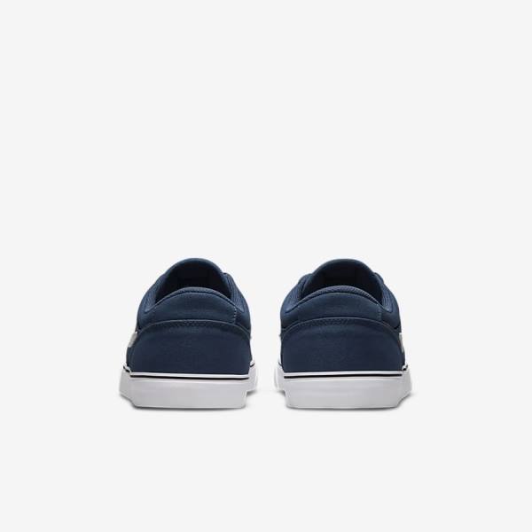 Men's Nike SB Chron 2 Canvas Skate Shoes Navy / Navy / Black / White | NK039FDT