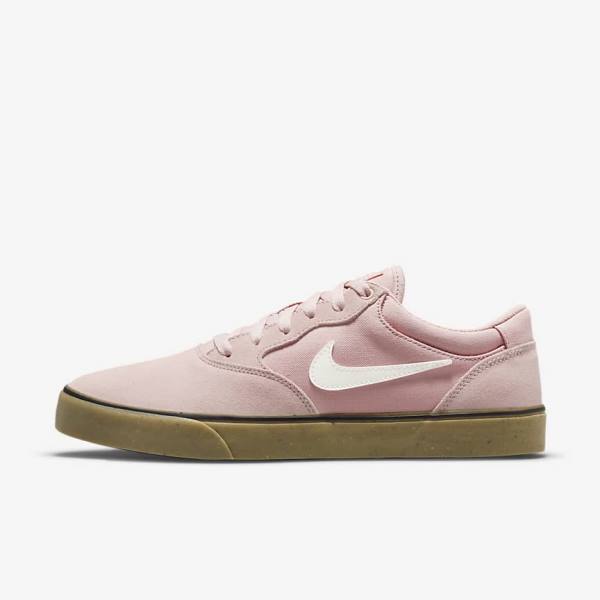 Men\'s Nike SB Chron 2 Skate Shoes Pink / Light Brown | NK246CNY