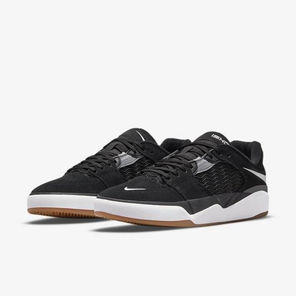 Men's Nike SB Ishod Wair Skate Shoes Black / Dark Grey / White | NK903QLP