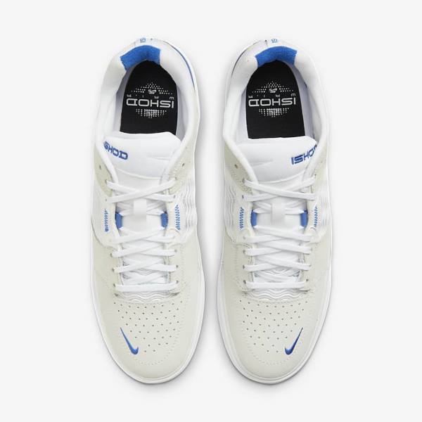 Men's Nike SB Ishod Wair Skate Shoes White / Royal / White | NK601LXE