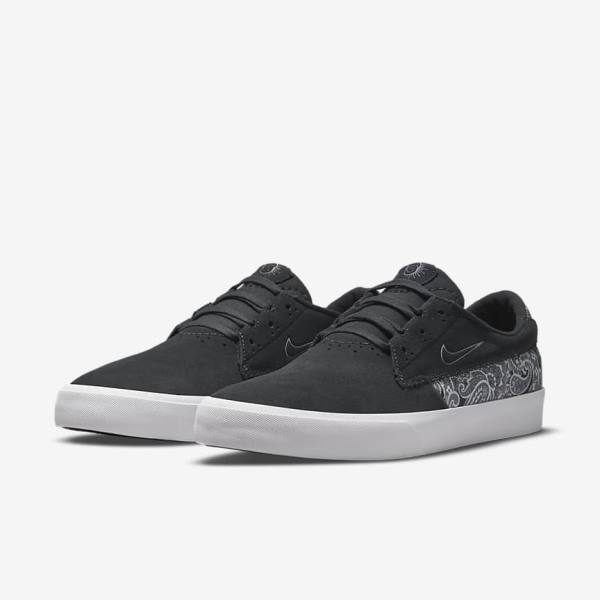 Men's Nike SB Shane Premium Skate Shoes Dark Grey / White / Black / Grey | NK947EHO