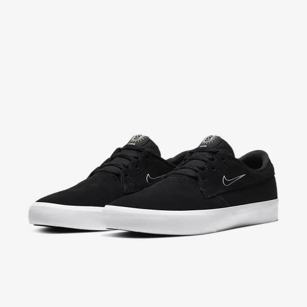 Men's Nike SB Shane Skate Shoes Black / White | NK629MDC