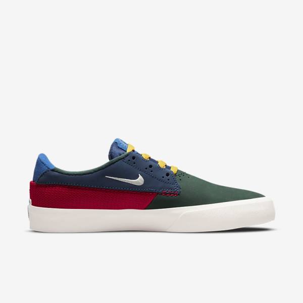 Men's Nike SB Shane Skate Shoes Green / Red / Navy | NK746QAZ