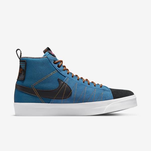 Men's Nike SB Zoom Blazer Mid Premium Sneakers Black | NK138XEI