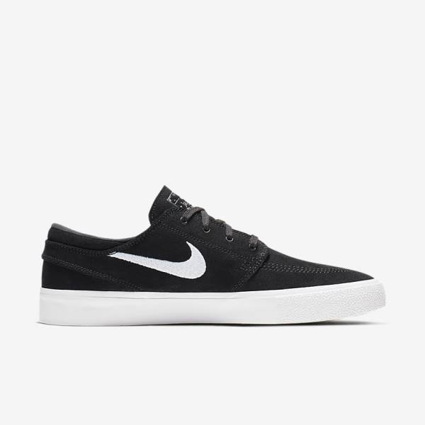 Men's Nike SB Zoom Stefan Janoski RM Skate Shoes Black / Grey / Light Brown / White | NK047HOS