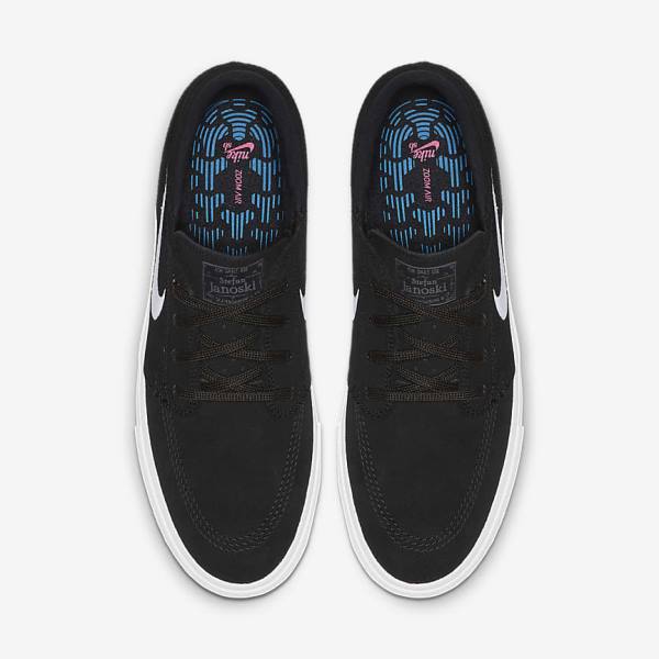 Men's Nike SB Zoom Stefan Janoski RM Skate Shoes Black / Grey / Light Brown / White | NK047HOS