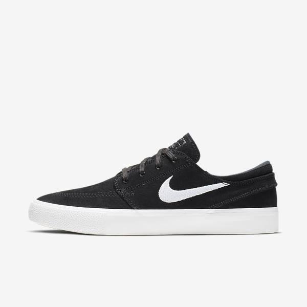 Men\'s Nike SB Zoom Stefan Janoski RM Sneakers Black / Grey / Light Brown / White | NK506AEM