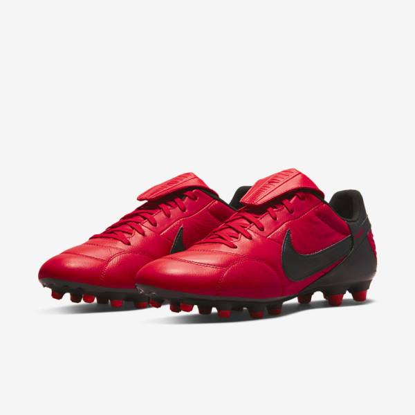 Men's Nike The Premier 3 FG Firm-Grounds Football Shoes Red / Black | NK783RWI