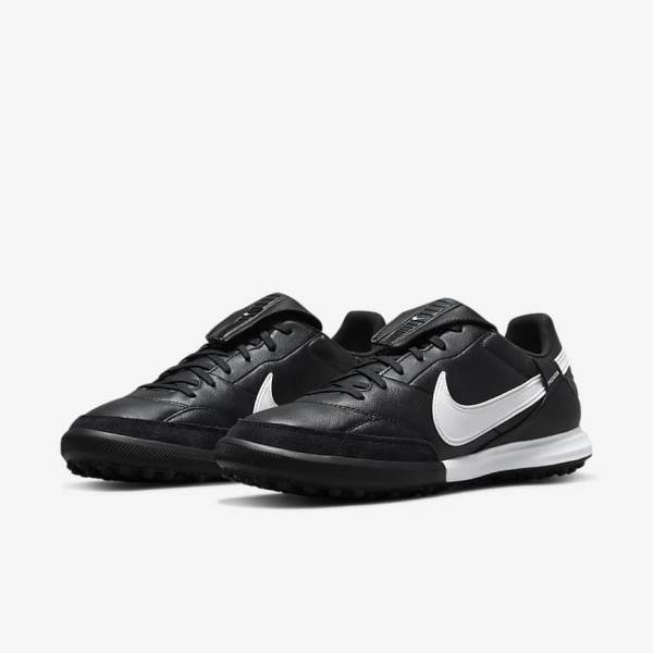 Men's Nike The Premier 3 TF Artificial-Turf Football Shoes Black / White | NK249ZTJ