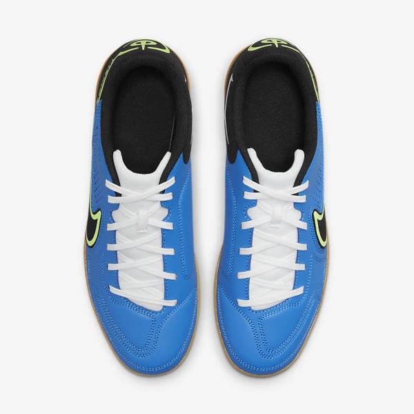 Men's Nike Tiempo Legend 9 Club IC Indoor-Court Football Shoes Light Blue / Light Green / Brown / Black | NK378HOW