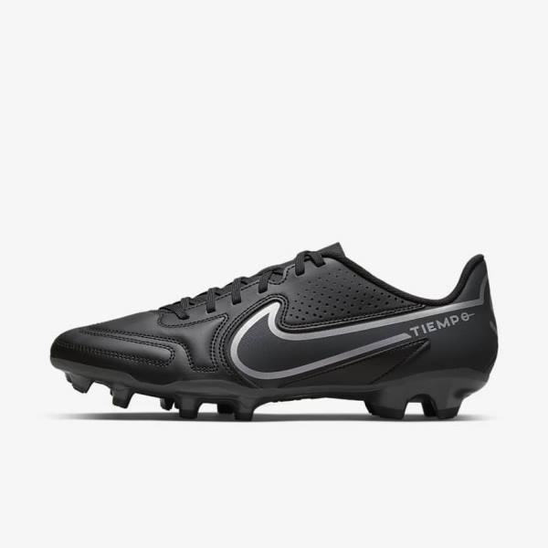 Men\'s Nike Tiempo Legend 9 Club MG Multi-Ground Football Shoes Black / Dark Grey | NK324EFV