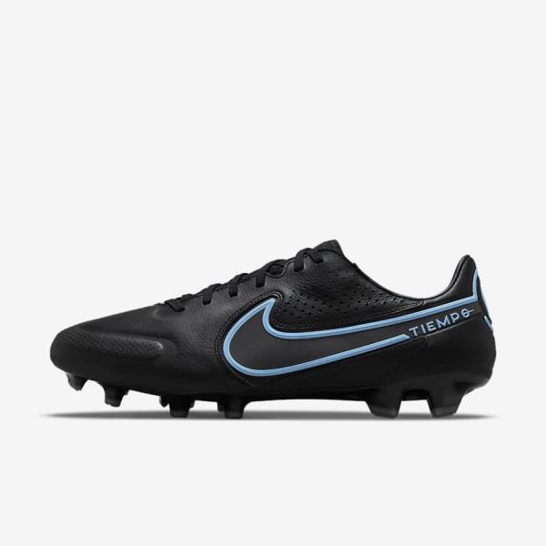 Men\'s Nike Tiempo Legend 9 Pro FG Firm-Ground Football Shoes Black / Grey | NK815AKH