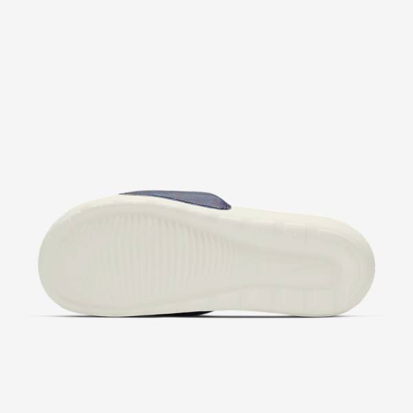 Men's Nike Victori One Printed Slides Blue / Dark Blue / Red | NK806AHL