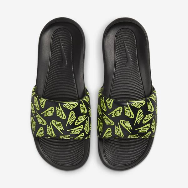 Men's Nike Victori One Printed Slides Black | NK815JXF