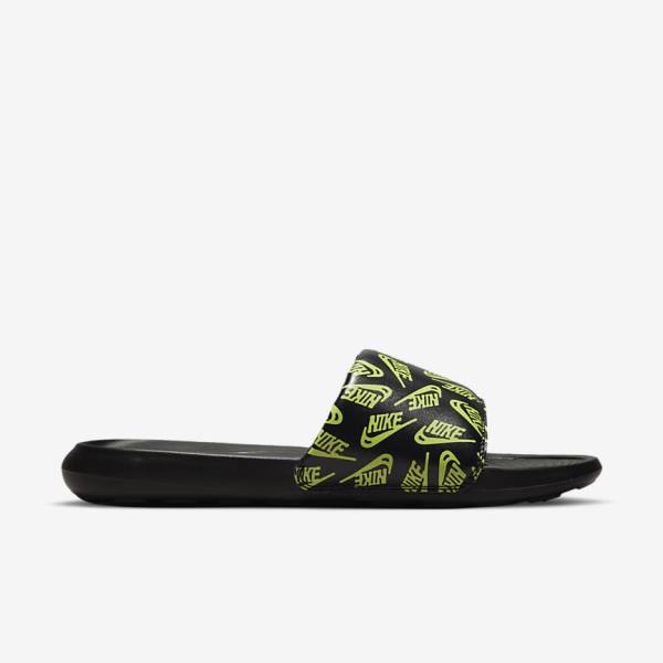 Men's Nike Victori One Printed Slides Black | NK815JXF