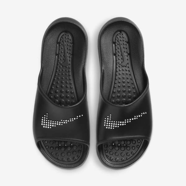 Men's Nike Victori One Shower Slides Black / White | NK627HYA